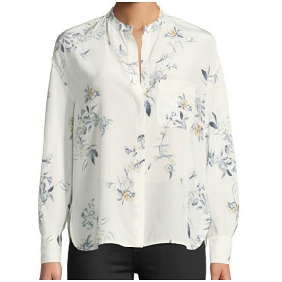 vince floral blouse